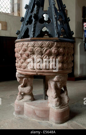 La police, St. Margaret's Church, Crick, Northamptonshire, England, UK Banque D'Images