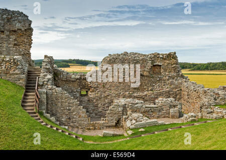 Château de DUFFUS MURS INTÉRIEURS ET DES CHAMBRES près d'ELGIN MORAY ECOSSE Banque D'Images