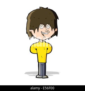 Cartoon happy scruffy boy Illustration de Vecteur