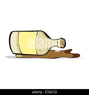 Caricature de la bière renversé Illustration de Vecteur