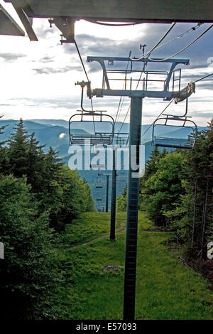 Télésièges, Snowshoe Mountain Resort, Virginie-Occidentale Banque D'Images