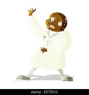 Cartoon mad scientist Illustration de Vecteur