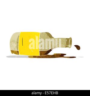 Caricature de la bière renversé Illustration de Vecteur