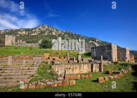 L'Arcadian Gate de l'ancienne Messène, Messénie, Péloponnèse, Grèce. Banque D'Images
