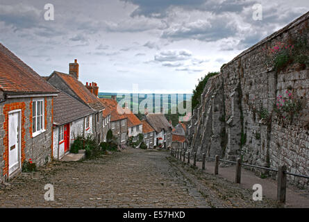 Gold Hill, Shaftesbury, t.v Hovis (Annonce) Dorset, Angleterre, Royaume-Uni. Banque D'Images