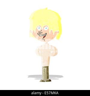 Cartoon happy scruffy boy Illustration de Vecteur