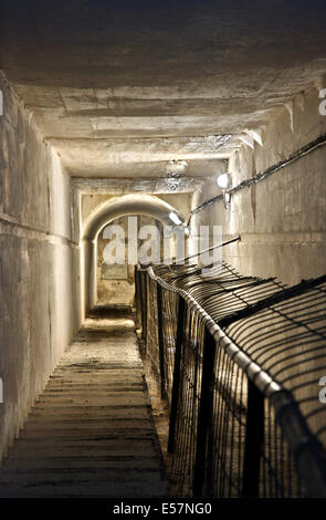 L'intérieur du Fort (Istibey etaxas "partie de la ligne'), le Mont Beles (ou 'Kerkini') Serres, Macédoine, Grèce. Banque D'Images