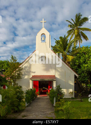 Nazareth Eglise évangélique luthérienne de Cruz Bay sur l'île des Caraïbes de St John dans les îles Vierges américaines Banque D'Images