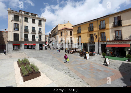 Place de la vieille ville d'Avila, Castille et Leon, Espagne Banque D'Images