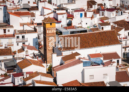 Vue aérienne du village d'Axarquia Banque D'Images