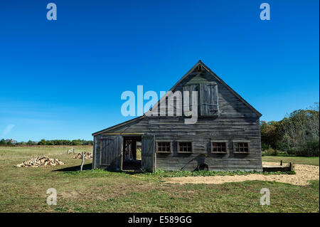 Grange en bois rustique, West Tisbury, Martha's Vineyard, Massachusetts, USA Banque D'Images