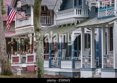 Victorien pittoresque cottages dans le camping, Martha's Vineyard Martha's Vineyard, Martha's Vineyard, Massachusetts, USA Banque D'Images