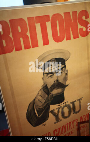 Lord Kitchener veut que vous affiche de recrutement de la guerre de 1914 Banque D'Images