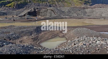 Virkisjokull Glacier, Islande Banque D'Images