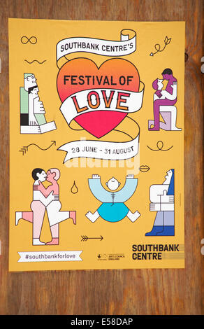 Southbank Centre, le Festival de l'amour 28 juin - 31 Août Banque D'Images
