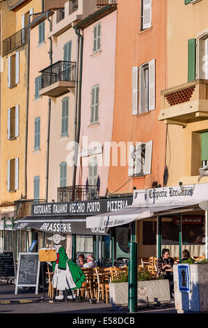Cafe, Saint Tropez, France Banque D'Images
