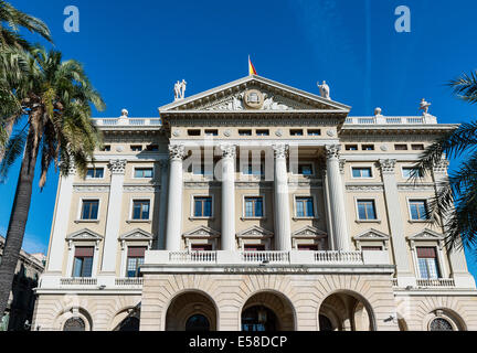 Gobierno Militar immeuble sur Passeig de Colom à Barcelone, Espagne Banque D'Images