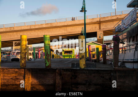 Village de pêcheurs à Nassau, Bahamas Banque D'Images