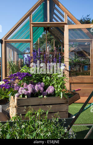 Tatton Park, Manchester, Royaume-Uni. 23 juillet, 2014. Scieries de serres à la RHS - Royal Horticultural Society à l'événement ayant pour thème le carnaval de Tatton Park. Situé dans un parc magnifique, le RHS Flower Show Tatton Park est une célébration des meilleurs de jardinage avec une atmosphère de carnaval. La fleur salon a ouvert ses portes à la partie droite, les députés le mercredi, avant l'ouverture publique le jeudi jusqu'à dimanche. Credit : Mar Photographics/Alamy Live News. Banque D'Images