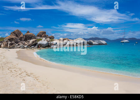 Devil's Bay dans les bains sur l'île des Caraïbes de Virgin Gorda dans les îles Vierges britanniques Banque D'Images