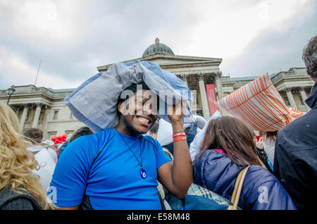 Journée internationale de lutte contre l'Oreiller à Trafalgar Square à Londres Banque D'Images