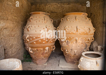 Jarres, amphores de Knossos Banque D'Images