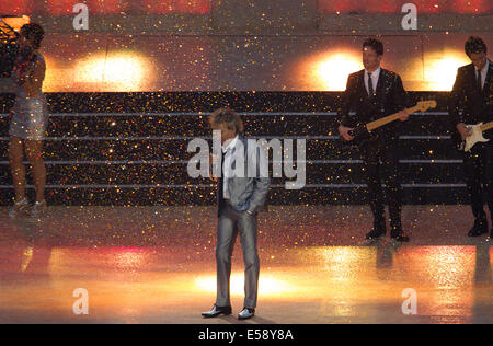 Glasgow, Ecosse. 23 juillet, 2014. Les Jeux du Commonwealth de Glasgow. La cérémonie d'ouverture. Chanteur écossais Rod Stewart. Credit : Action Plus Sport/Alamy Live News Banque D'Images