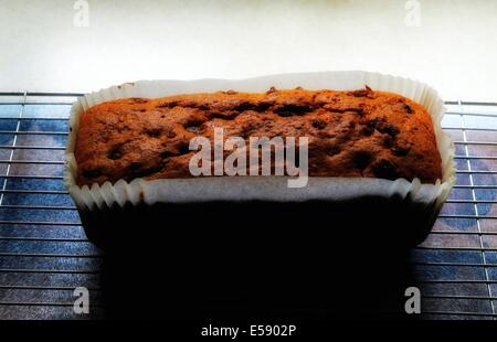 Un gâteau aux fruits faits maison sur un bac de refroidissement Banque D'Images