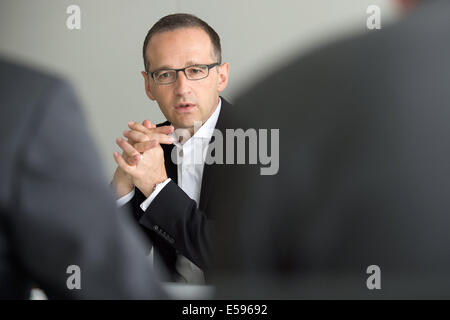 Berlin, Allemagne. 24 juillet, 2014. La ministre allemande de la Justice, Heiko Maas au cours d'un entretien à l'afp à Berlin, Allemagne, 24 juillet 2014. Photo : MAURIZIO GAMBARINI/dpa/Alamy Live News Banque D'Images