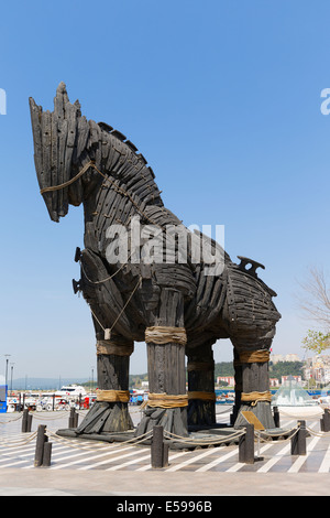 La Turquie, région de Marmara, Canakkale, cheval de Troie Banque D'Images