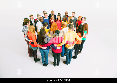 Foule diversifiée en caucus Banque D'Images