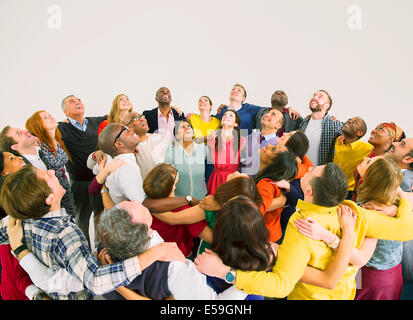 Foule diversifiée en caucus Banque D'Images