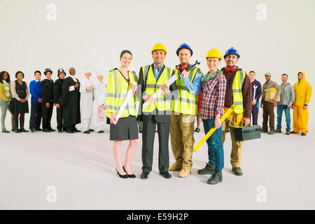 Portrait of construction workers Banque D'Images