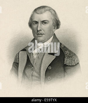 Gravure ancienne, vers 1860, de Nathanael Greene. SOURCE : PREMIÈRE GÉNÉRATION D'ORIGINE DE LA PLAQUE EN ACIER gravé. Banque D'Images