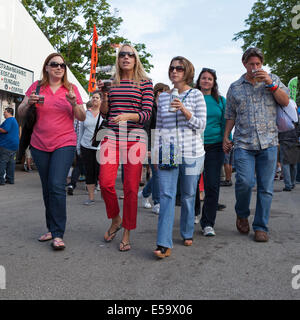 Les gens au Summerfest à Milwaukee, Wisconsin, USA. Banque D'Images