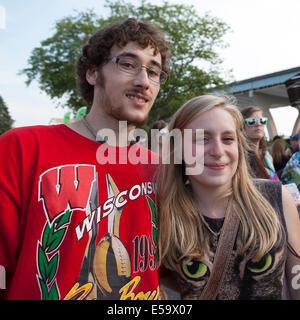 Les gens au Summerfest à Milwaukee, Wisconsin, USA. Banque D'Images