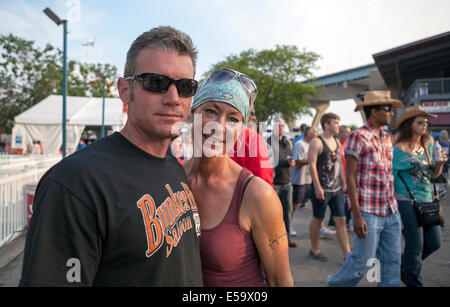 Les gens au Summerfest à Milwaukee, Wisconsin, USA. Banque D'Images