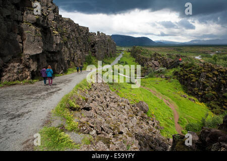 Pingvellir National Park - Golden Circle, sud-ouest de l'Islande Banque D'Images