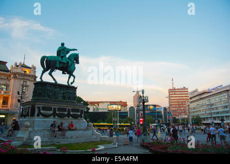 Trg Republike place principale, le centre de Belgrade, Serbie, l'Europe du Sud-Est Banque D'Images