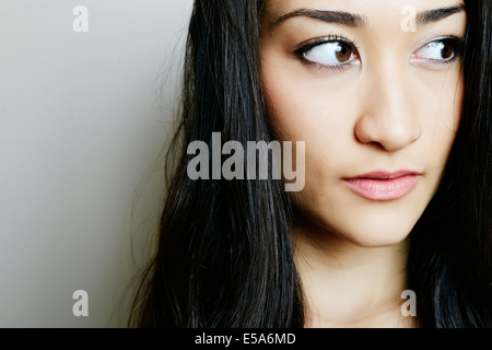 Close up of mixed race woman's face Banque D'Images