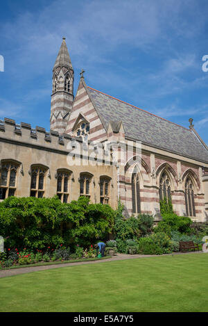 Quadrangle avant avec la chapelle, Balliol College, Oxford, England, UK Banque D'Images