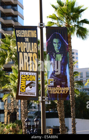 San Diego. 23 juillet, 2014. "Les gardiens de la Galaxie' banner vu le 23 juillet 2014 au cours de la San Diego Comic-Con International à San Diego. © dpa/Alamy Live News Banque D'Images