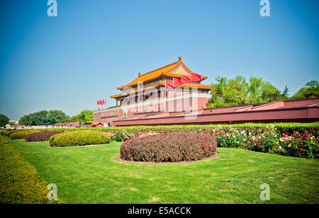 Le Mausolée de Mao Zedong, place Tiananmen, à Beijing, Chine. Banque D'Images