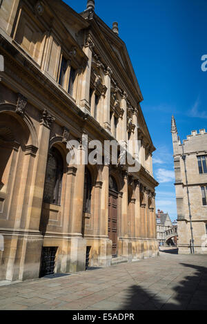 Façade du Théâtre Sheldonian, Oxford, England, UK Banque D'Images