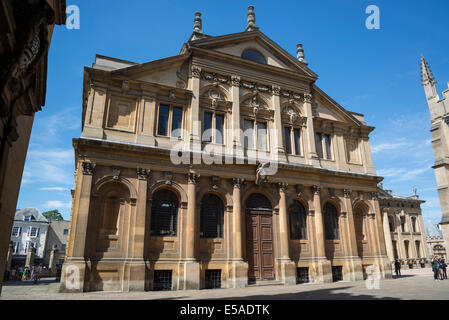 Façade du Théâtre Sheldonian, Oxford, England, UK Banque D'Images