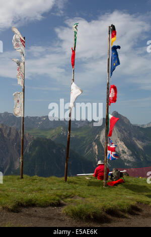 VAL DI FASSA - COL DEL CUC ITALIE - Juillet 28 : modèle radio-commandé un avion en vol le 28 juillet 2013 Euromeeting Banque D'Images