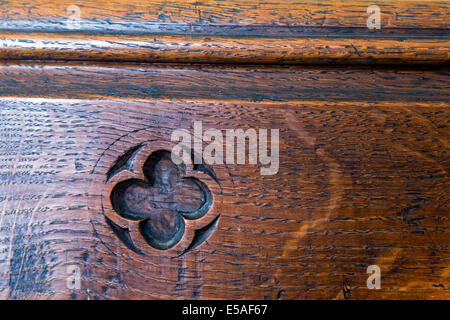 Bancs à la chapelle du xviiie siècle au-dessus de la guérite au Tilbury Fort, Essex, Angleterre, Royaume-Uni. Banque D'Images