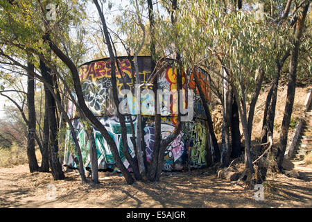 Les vestiges de l'Ranch Murphy conçu comme base pour des activités néonazies aux États-Unis pendant la seconde guerre mondiale à Los Angeles. Banque D'Images