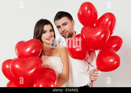 Portrait de couple aimant Debica, Pologne Banque D'Images