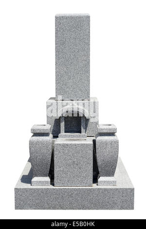 Tombstone japonais isolé sur fond blanc Banque D'Images